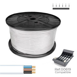 Cabo paralelo 3g 1,00 mm branco, 300m. (bobine grande)