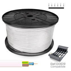 Cabo elétrico vv-k06/1kv 3 g 1,50 mm branco, 200m. (bobine grande)