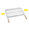 Grelha extensível para churrasqueira 60x40cm em aço zincado