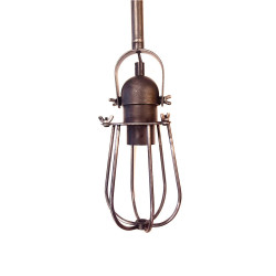 Candeeiro de teto metálico vintage e27 60w cor preto ø10x22cm edm