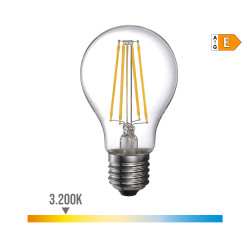 Lâmpada standard com filamento de led e27 6w 800lm 3200k luz quente ø6x10,6cm edm