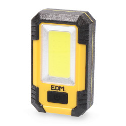 Lanterna led cob 8w 450lm /130lm / flash 6.500k recarregável com usb. função power bank. inclui cabo de carregamento