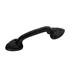 Puxador porta standard 210 mm. ferro forjado preto