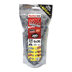 Buchas sx plus ø6 x 30 mm, big pack, 200 unid + 40 unid gratis