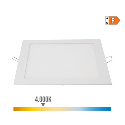 Downlight led quadrado de embutir 20 w luz do dia 4000 k 1500 lm cor branco 22 x 22 cm