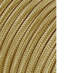 Carretel de cabo cordão tubular h03vv-f 2 x 0,75 mm ouro escuro, 5 m