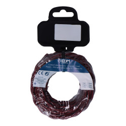 Carretel de cabo têxtil trançado h03vv-f 2 x 0,75 mm vinho, 5 m