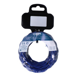 Carretel de cabo têxtil trançado h03vv-f 2 x 0,75 mm azul, 5 m