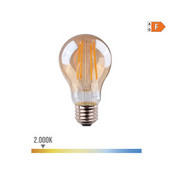 Lâmpada standard com filamento led vidro vintage e27 6w 560lm 2000k luz quente ø6x10,6cm edm