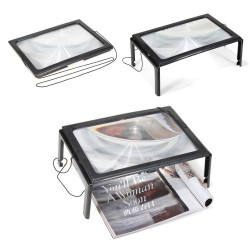 Lupa para leitura com 4 leds