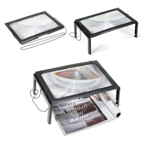 Lupa para leitura com 4 leds