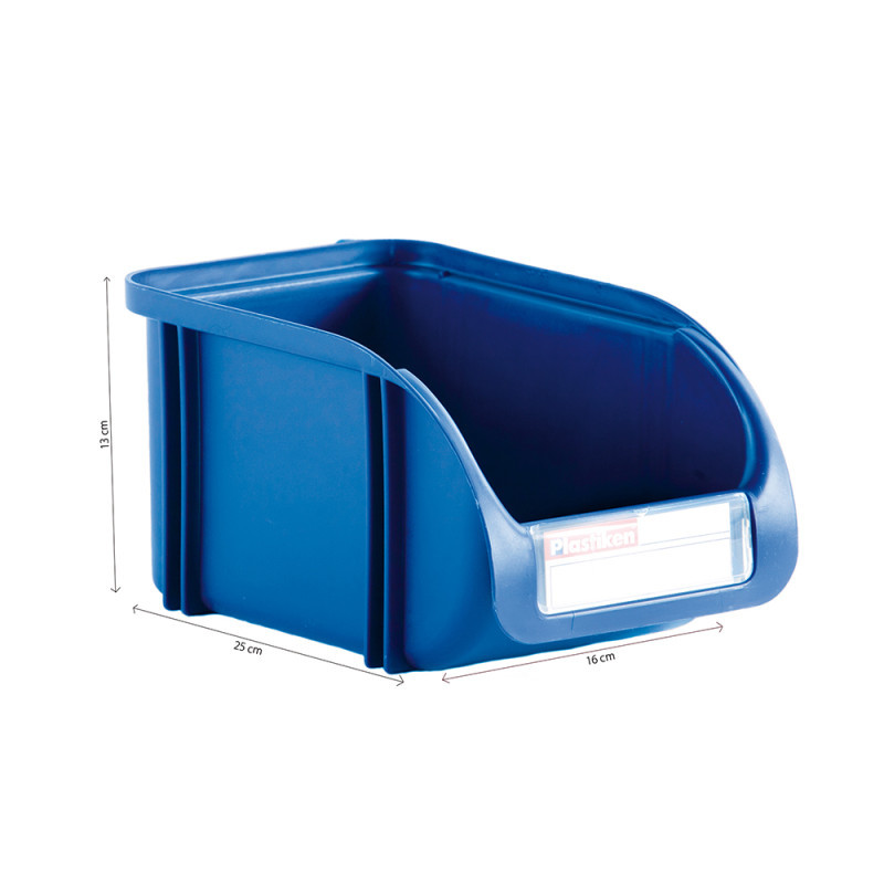 Gaveta empilhável cor titanium azul 16 cm