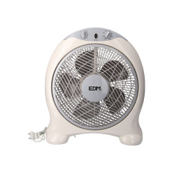 Ventoinha box fan cor: branco/cinza. potência: 45w 60db pás: ø30,5 cm 38,5 x 13 x 46 cm