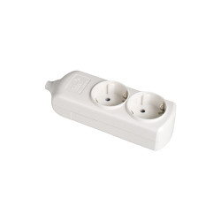 Tomada dupla de superfície t/tl 10/16a 250v cor branco