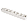Tomada de superfície bipolar com 6 tomadas t/tl 10/16a 250v cor branco