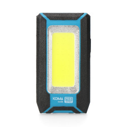 LANTERNA PROFISSIONAL COB LED 8W 500lm. RECARREGÁVEL COM USB. COM GANCHO + ÍMAN FUNÇÃO POWER BANK KOMA TOOLS