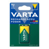 Pilha varta recarregável accu power 9v - 7hr9v 200ma (blíster 1 unid.) 26,5x17,5x48,5mm
