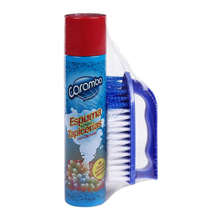 Limpeza de tapetes espuma 300 ml + escova caramba