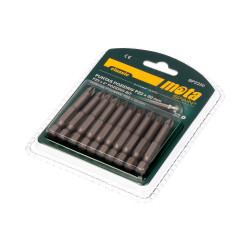 Pack 10 pontas bit pz2 x 50mm 1/4" aço bpz250 mota