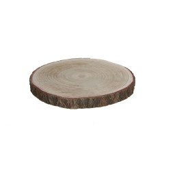 Base decorativa tronco de madeira ø30x3cm