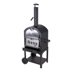 Churrasqueira de carvão com forno de pedra 44,5x65x158cm