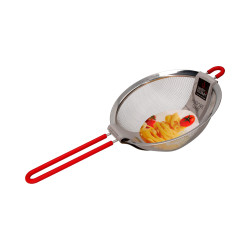 Colador inoxidavel com cabo de silicone 20cm