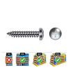 Caixa 250 unid. parafuso chapa cabeça de queijo philips din/ref 7981 4,8x25mm zincado celo
