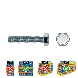 Caixa 500 unid. parafuso metrico hexagonal din/ref 933 ø5x10mm zincado celo