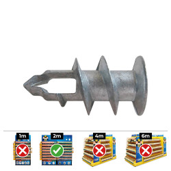 Caixa 50 unidades. cão de gesso metal ø4-5x37mm din gkdz