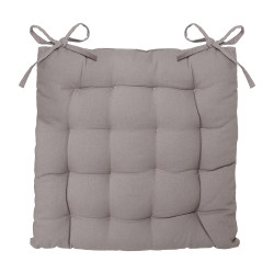 Almofada para cadeira estilo bolacha cor castanho claro 38x38cm