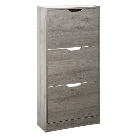 Sapateira de madeira 115x60x24cm cor cinzento