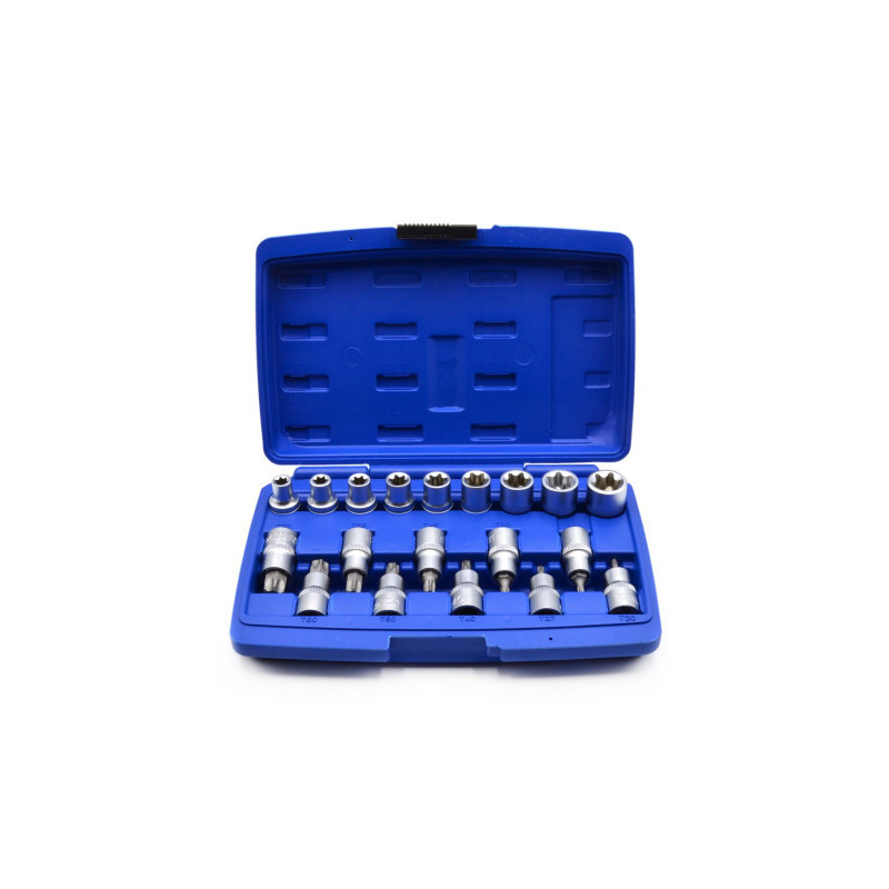 Jogo de 19 Chaves/Bits Torx Geko