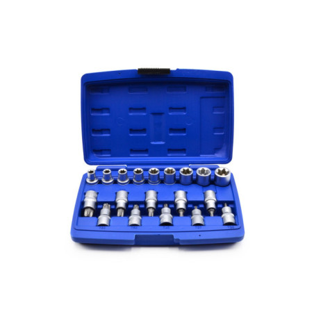 Jogo de 19 Chaves/Bits Torx Geko