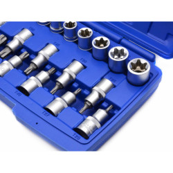 Jogo de 19 Chaves/Bits Torx Geko