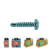 Caixa 250 unid. ponta broca cabeça de queijo (rosca da placa) philips din/ref 7504n ø4,2x38mm zincado celo