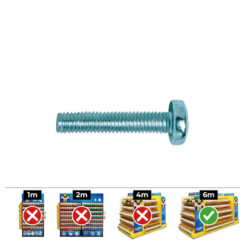 Caixa 250 unid. parafuso métrica cabeça de queijo philips din/ref 7985 ø5x15mm zincado celo