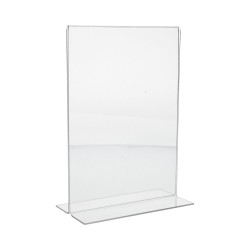 Suporte cartaz a5 de metacrilato 148x210mm 2mm de grossor