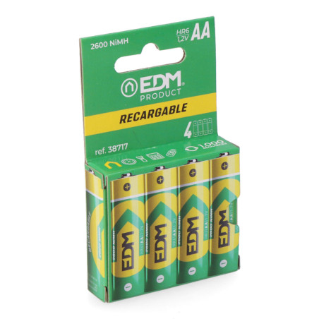 Bateria recarregável eco-série aa - hr6 2600 ma, ø14,5 x 50,5 mm, 4 unidades