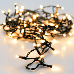Grinalda fixa, 240 leds de luz quente, exterior, 18 m