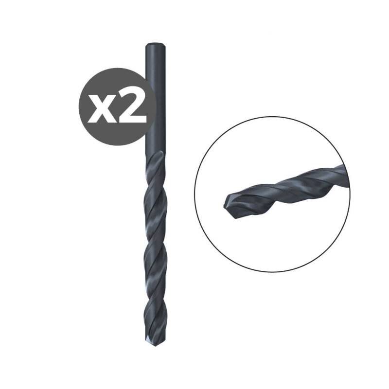 Broca para metal hss-r din 338, 2 unid, ø1,50 x 18/40 mm