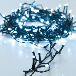 Grinalda fixa, 180 leds de luz fria, exterior, 13,5 m