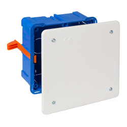 Caixa de conexão para encastrar em tabiques ocos 107x107mm solera 5362gw
