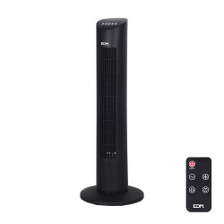 Ventoinha torre potência: 60w 54,8 db, com comando cor preto 28 x 78,3 cm