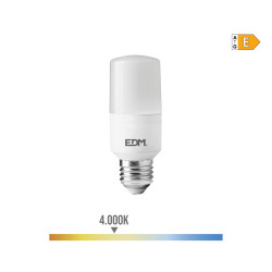 Lâmpada tubular led e27 10w 1100lm 4000k luz do dia ø4x10,7cm edm