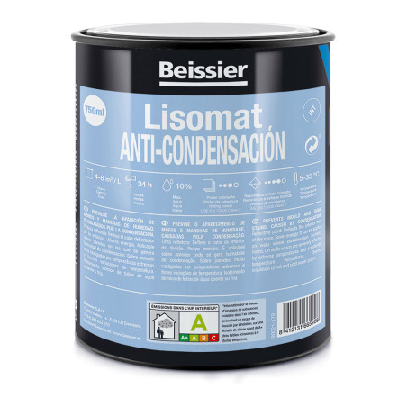 Tinta acrílica isolante anti-condensação lisomat, branco fosco, 750 ml