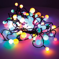 Grinalda "cherry" 120 leds em três tamanhos, multicolor, exterior, 9 m
