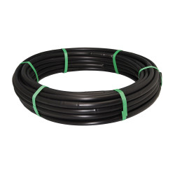 Rolo de 25m de tubéria de goteo 16mm con goteros a 35 cm 2 l/h cor negro. blue bird