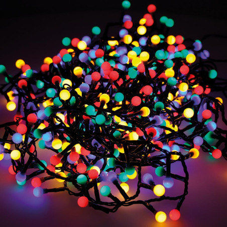 Grinalda "cherry compact" 500 leds multifunções, multicor, exterior, 11 m
