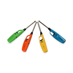 Isqueiro modelo fashion longneck bbq 27,3x4x2,5cm recarregável cores variadas euro/u