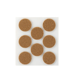 Pack 8 feltros adesivos sinteticos castanho, ø27mm plasfix inofix